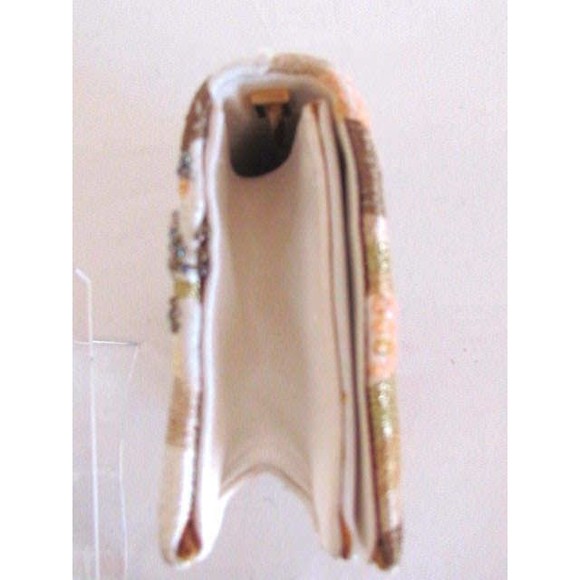 Women'Handbags FRANCHI MULTI COLOR CLUTCH/ GOLD TONE CHAIN SHOULDER STRAP - Picture 13 of 13